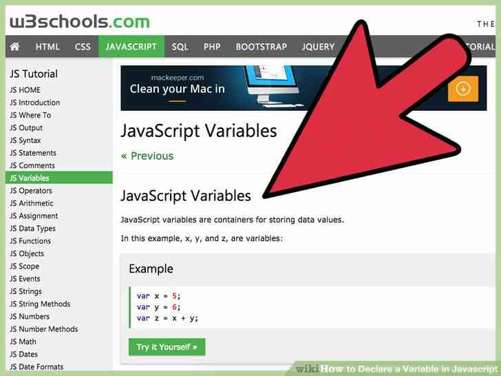 Image intitulée Déclarer une Variable en Javascript à l